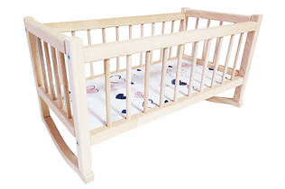 Ліжечко для ляльки дерев'яне 04330 р.48*25*27 см.