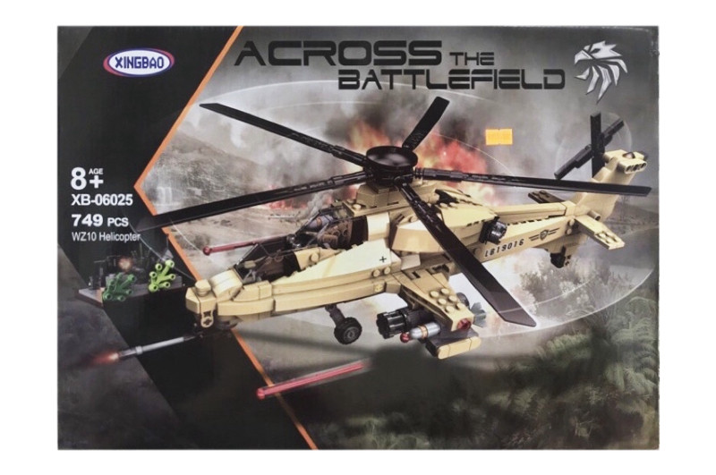 Конструктор Військовий ударний вертоліт XB-06025, 749 дет