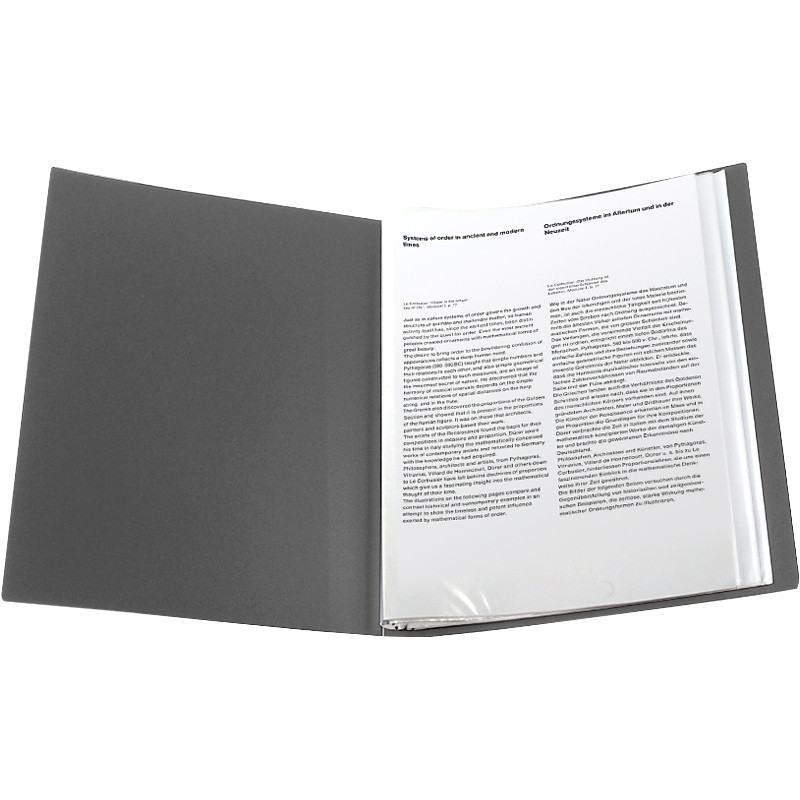 Папка на 40 файлов А4 пластиковая Axent 1040 дисплей-книга серая - фото 3 - id-p698497301