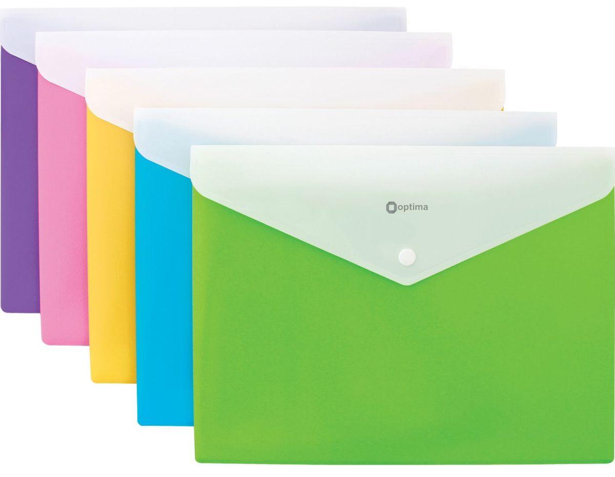 Папка на кнопці А4 непрозора на 2 відділення O35206-99, фото 1