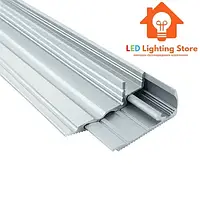 Профіль алюмінієвий для підсвічування сходів LPS-22 анодований та розсіювач LM22 (Комплект 2м.)