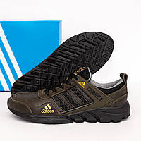 Чоловічі шкіряні демісезонні кросівки Adidas Terrex Green 40-45