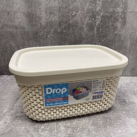 Корзина для зберігання пластикова 3,3 л Ucsan Рlastik M-1162  бежева