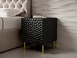 Приліжкові тумби Hole (2 шт.) модерн, білий, чорний, чорний, чорний, фото 3