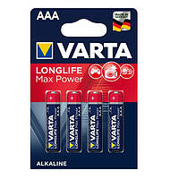 Батарейка VARTA Max-Tech/LongLife MAX Power AAA-LR03 (мініпальчик) АКЦІЯ