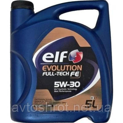 Олива ELF 5W-30 EVOLUTION FULLTECH FE 5 л(акція к-т 3шт)