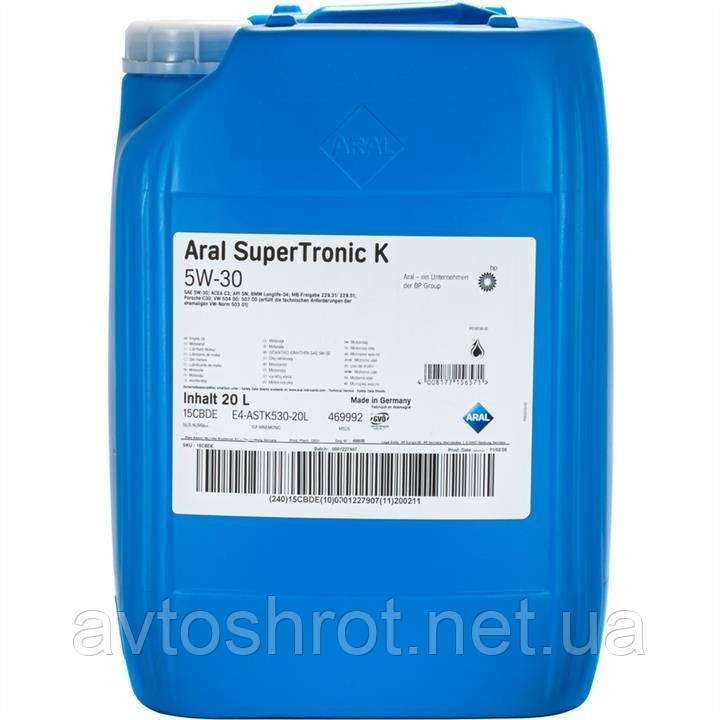 Олива ARAL Super Tronic K 5W-30 20 л