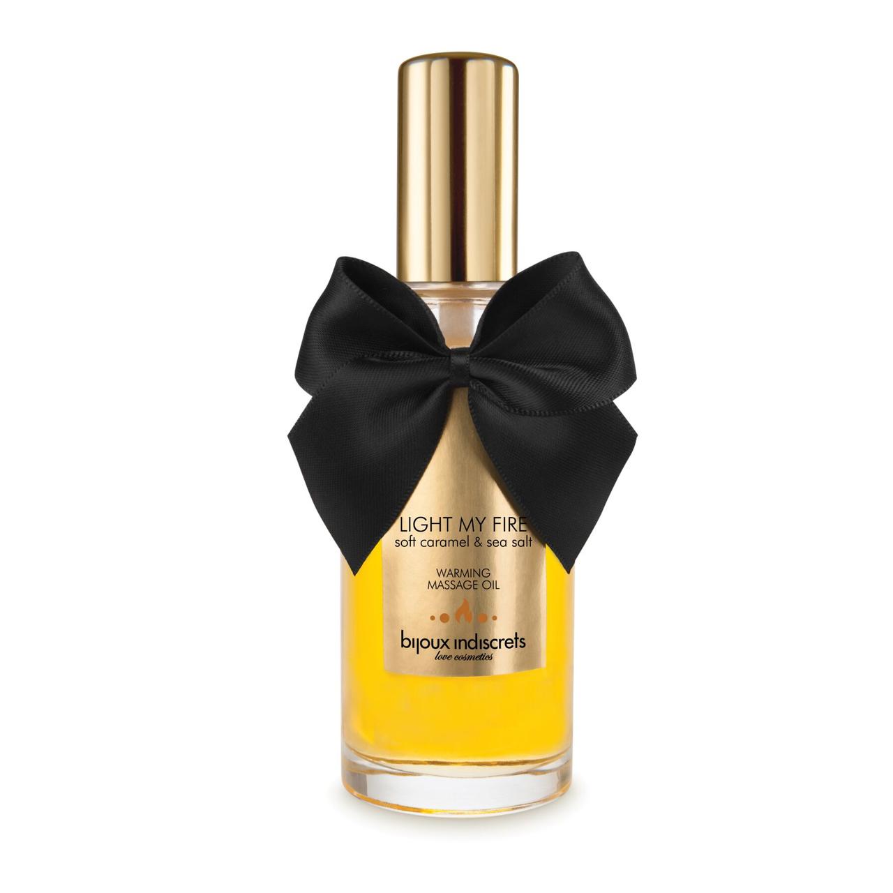 Їстівна розігріваюча олія карамель/сіль Bijoux Indiscrets Light my Fire - Caramel&Sea salt, 100 мл.
