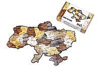 Деревянный пазл Карта Украины размер А3
