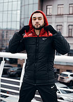Зимова Куртка Nike "Европейка"червоно-чорна