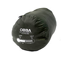 Спальний мішок тактичний OBBA для військових та армії ЗСУ, Спальник-кокон армійський на температуру -10, Зелений топ
