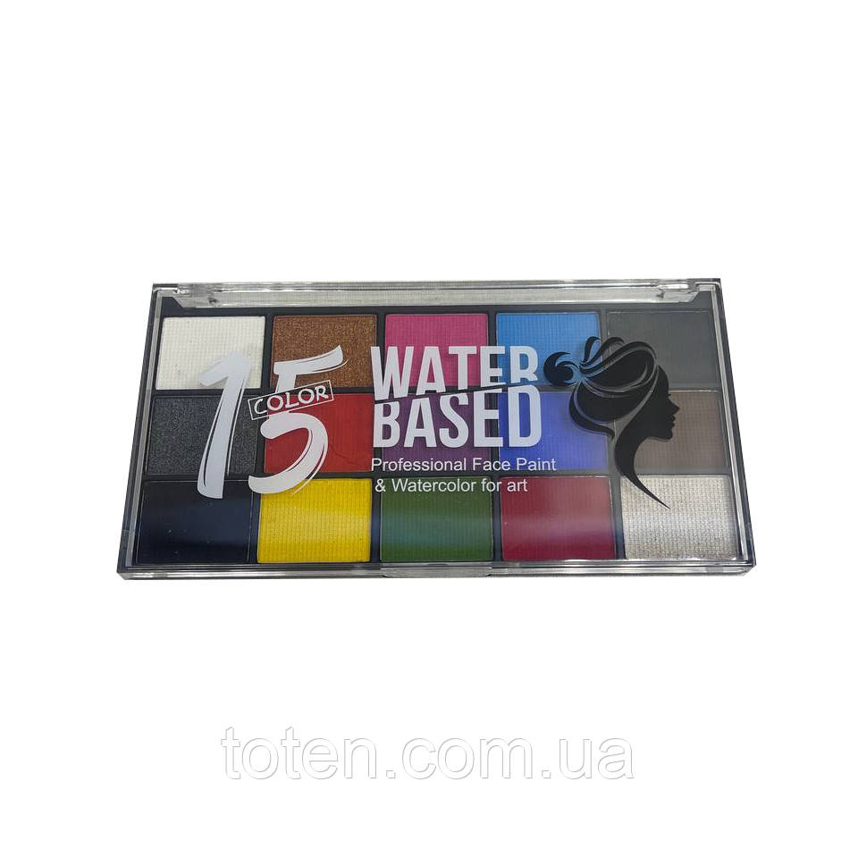 Краски для бодиарта гипоаллергенные на водной основе для лица и тела, аквагрим 15 цветов топ - фото 3 - id-p1775116601