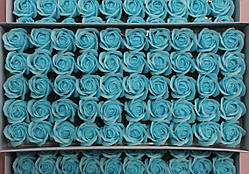 Блакитна мильна троянда для створення розкішних нев'янучих букетів і композицій з мила