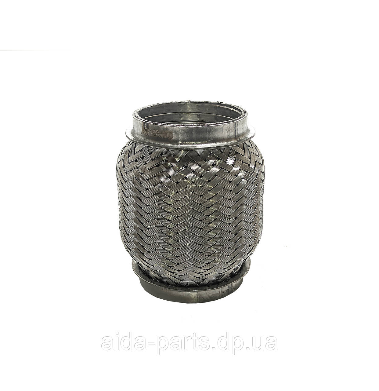 Гофра глушника 50х100/ (3-х слойна) VW Caddy II 04-, Passat B3 88-93(коротка) (interlock) (AGK Польща)