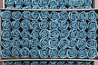 Аквамариновая мыльная роза для создания роскошных неувядающих букетов и композиций из мыла