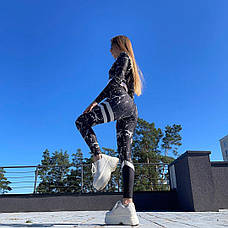 Лосини жіночі S, Мармур Чорний SuperStacy, фото 2