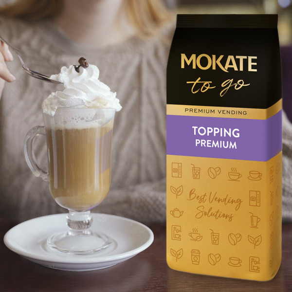 ОРИГІНАЛ! Сухі вершки Mokate Topping Premium, 750 г Польща (для каво-машин), фото 1