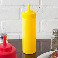 Пляшка для соусів із мірною шкалою 360 мл жовта
