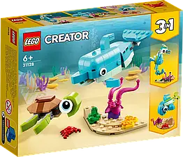 Конструктор ЛЕГО Креатор Морські мешканці Дельфін і черепаха Lego Creator 31128