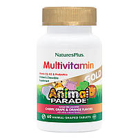 Мультивітаміни для дітей, Смак Асорті, Animal Parade Gold, Natures Plus, 60 жувальних таблеток