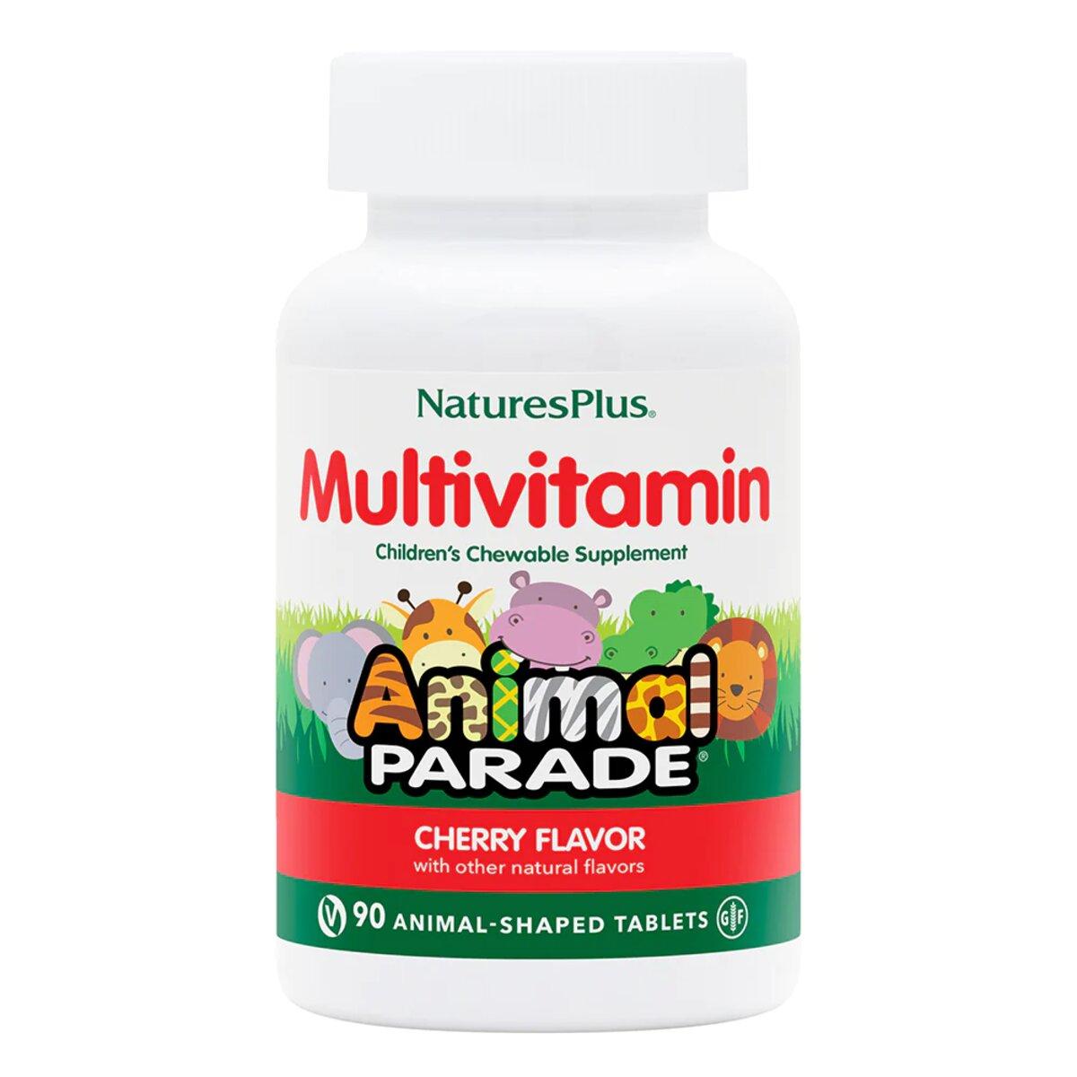Дитячі Жувальні Мультивітаміни, Смак Вишні, Source of Life, Animal Parade, Natures Plus, 90 жувальних