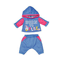 Набор одежды для куклы baby born - спортивный костюм для бега (на 43 cm, голубой)