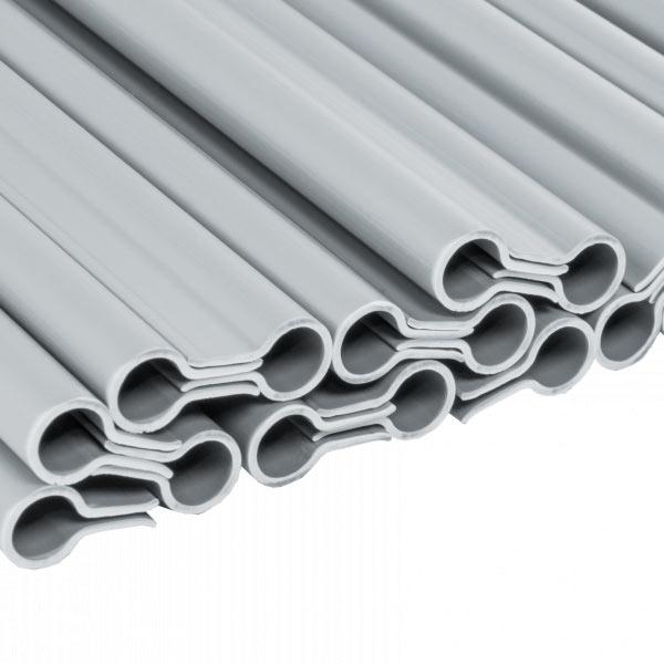 Кліпси для огороджувальних стрічок SOLID, світло-сірі, 19 см, 20 шт., TOBKS1920LGY, фото 1