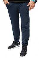 Мужские трикотажные спортивные штаны Reebok (Reebok-7254-1) брюки Рибок осенние весенние синие. Мужская одежда