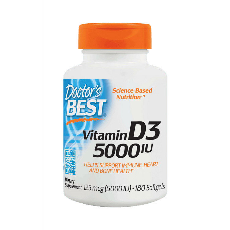 Vitamin D3 5000 IU (180 softgels), фото 1