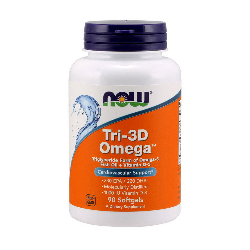 Tri-3D Omega-3 (90 softgels), фото 1