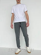50,52,54. Сірі утеплені чоловічі спортивні штани на манжеті / Трикотаж тринитка, фото 2