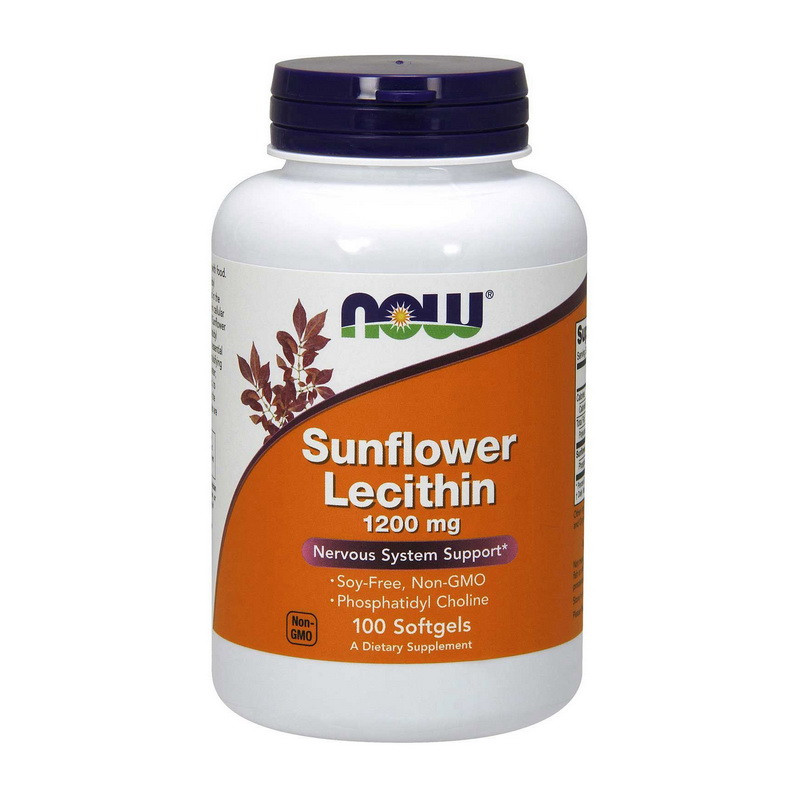 Sunflower Lecithin 1200 mg (100 softgels), фото 1