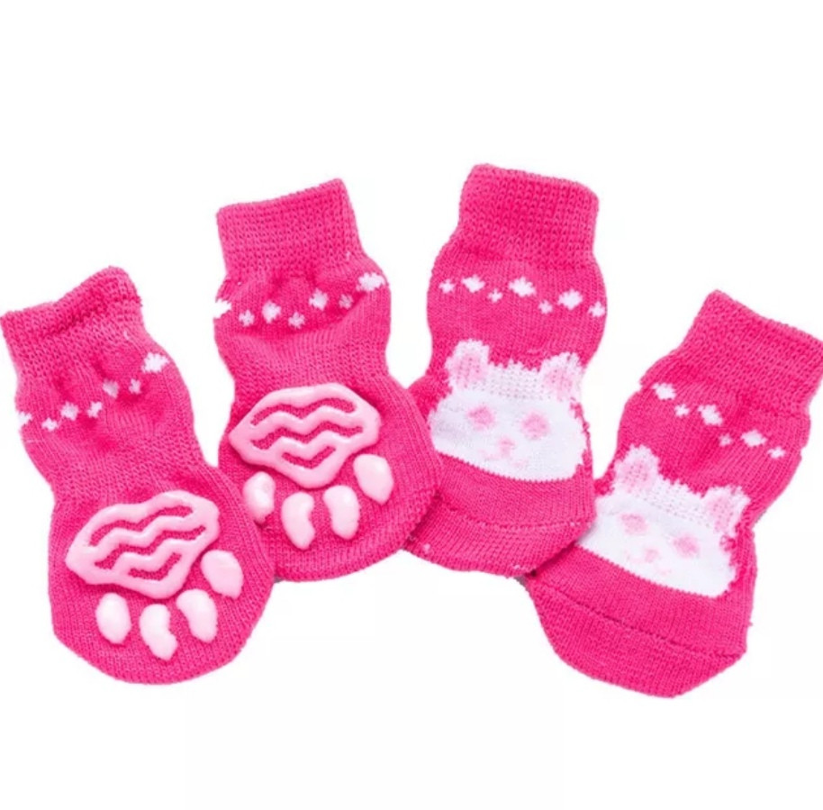 Рожеві шкарпетки для маленьких собак розмір S, фото 1