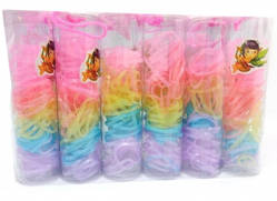 Силіконові гумки для волосся набір 12 колб