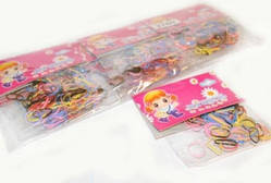 Силіконові гумки різнобарвний набір 12 пачок