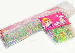 Силіконові гумки різнобарвний набір 12 пачок