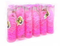 Резинки для волос розовые из силикона набор 12 шт