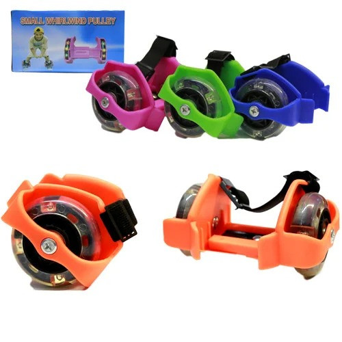 Ролики дитячі світні з кріпленням на взуття, фото 1