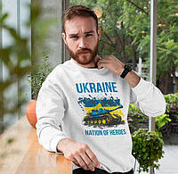 Свитшот с принтом UKRAINE NATION OF HEROES