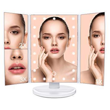 Дзеркало Superstar Magnifying Mirror для макіяжу з LED-підсвіткою Білий