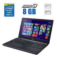 Ноутбук Acer Aspire E1-572G/ 15.6" (1920x1080)/ Core i5-4200U/ 8 GB RAM/ 256 GB SSD + 500 GB HDD/ HD 4400/ АКБ