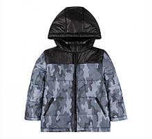 Куртка зимова для хлопчика Бембі КТ295 сіра з чорним 104