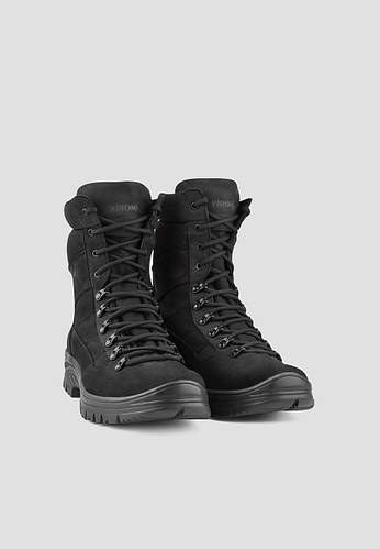 Купить Берцы черные мужские тактические высокие из гидрофобного нубука ...