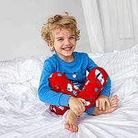 Пижама для мальчика Бемби ПЖ53 синяя с красным 80