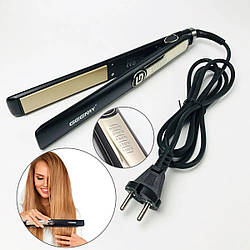 Професійна плойка-випрямляч для волосся з терморегулятором Geemy GM-416, Чорний / Праска-вирівнювач для волосся