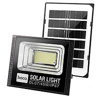 Лампа-прожектор наружная HOCO DL07 с солнечной батареей и пультом ДУ, черная
