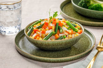 Овочева суміш "Весняні овочі" (цвітна капуста,морква, квасоля стручкова,горох, цибуля).Упаковка 2,5кг