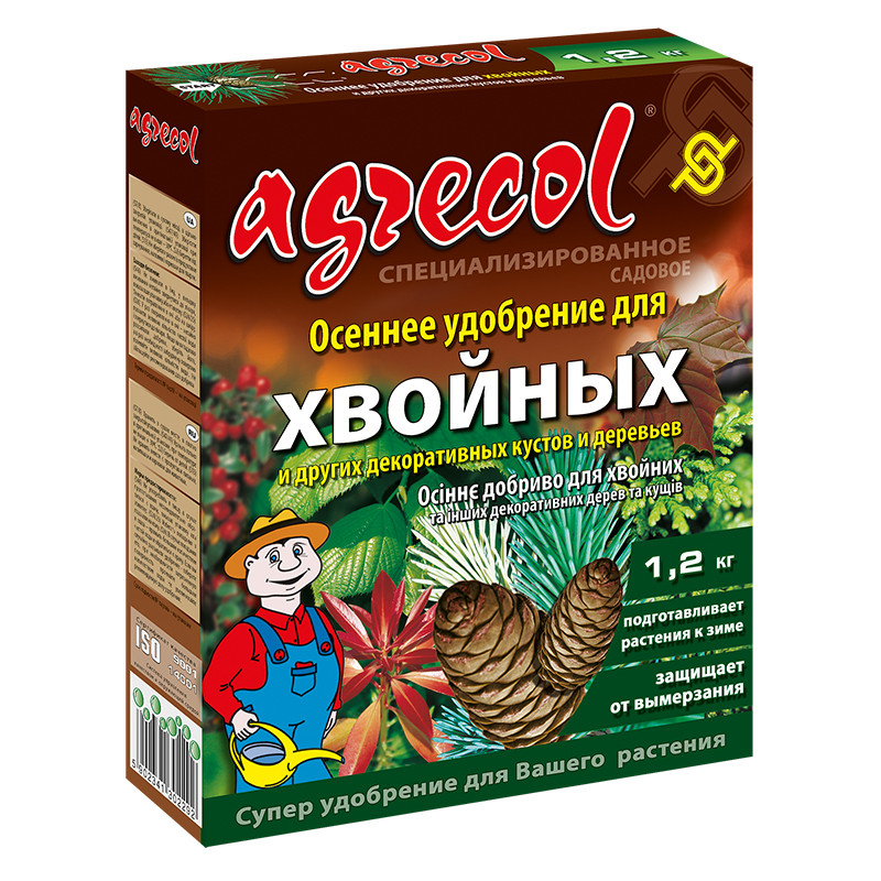 Осіннє добриво для хвойних рослин 0-0-25 Agrecol 1,2 кг