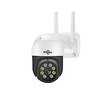 Поворотная Wi-Fi камера видеонаблюдения Hiseeu WHD815B 5MP следящая за объектом | Зум 4Х | ONVIF | 3м кабель