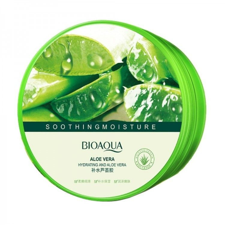 Многофункциональный гель для лица и тела BIOAQUA Soothing & Moisture Aloe Vera 92% Soothing Gel220 г - фото 1 - id-p1001784463